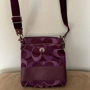 Purple coach purse